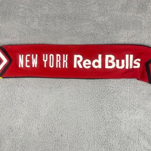 Continental MLS Soccer New York Red Bulls 48" Inch Red Black 100% Acrylic Scarf - Picture 3 of 13